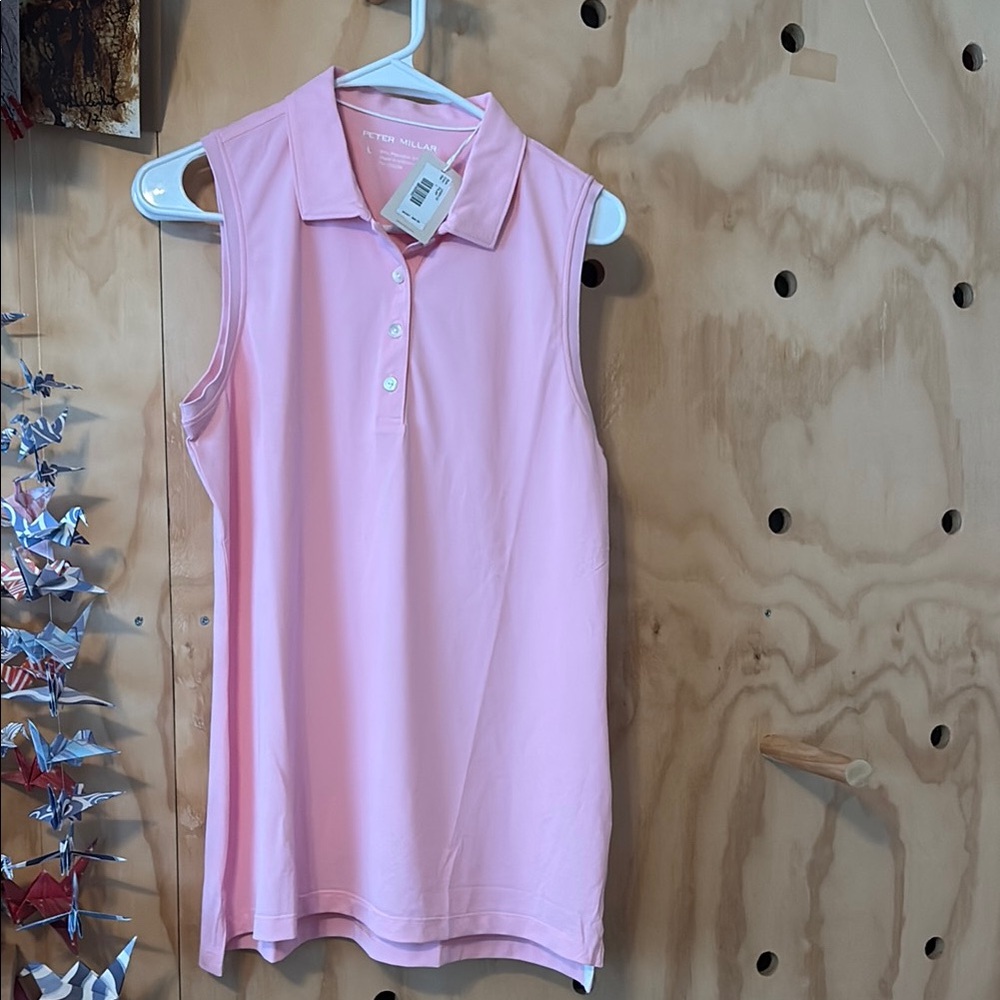 Peter Millar Pink Fitted Polo Shirt